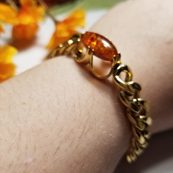 Beautiful VTG Genuine Amber Bracelet - Picture 8 of 8